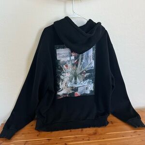 Men's Black Graphic Hoodie